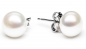 Preview: Klassischer Perlenohrstecker weiß 7.5-8 mm, Button, Sicherheitsverschluss 925er Silber, Gaura Pearls, Estland
